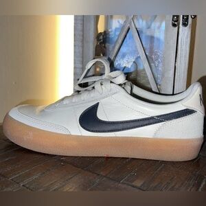 Nike Ladies Off-White and Black Sneakers/Gum Sole